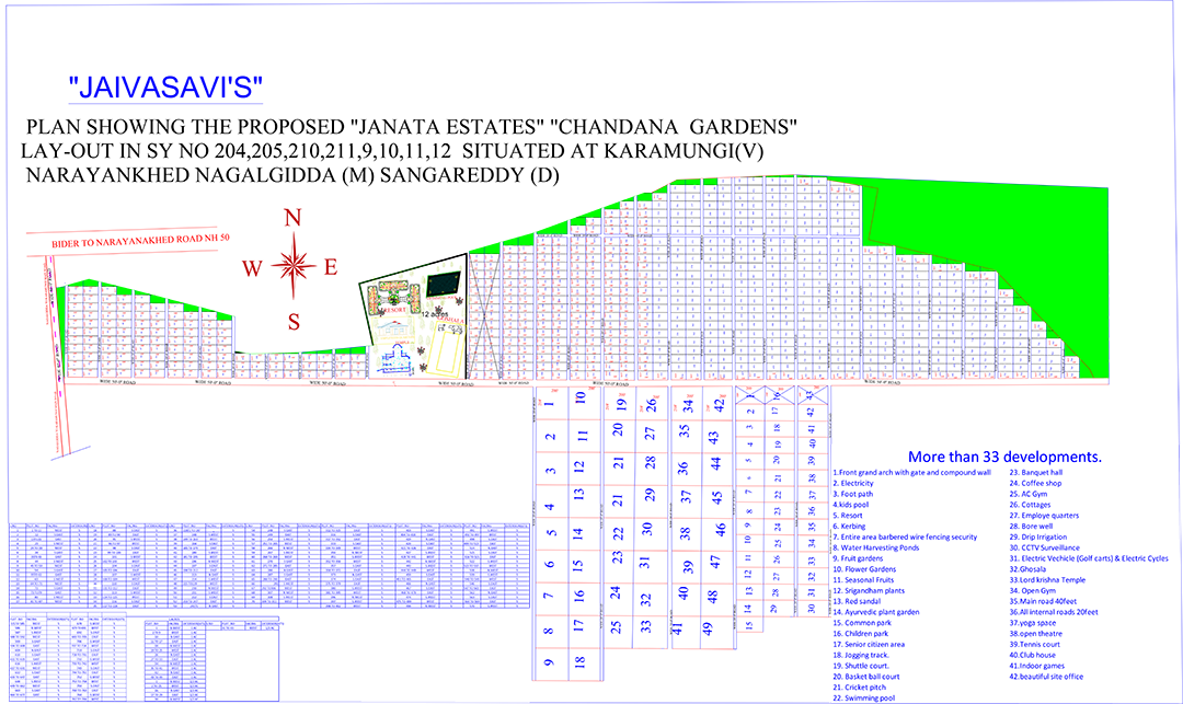 Jai Vasavis Chandana gardens — Master Plan
